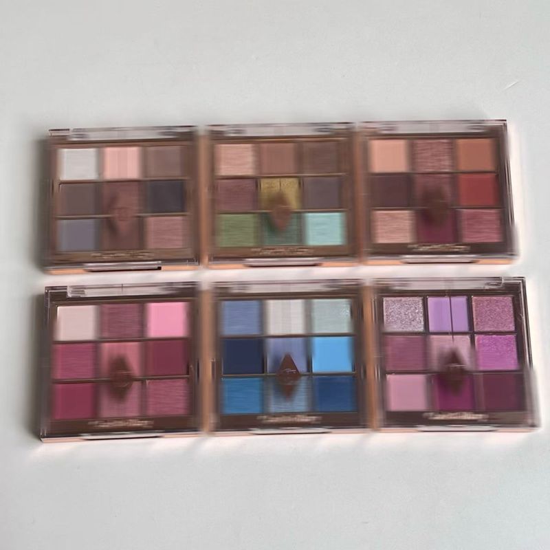 【】C Brand Nine Colors Eyeshadow Palette Delicate Long-lasting Easy To Apply Matte Glitter Makeup_voghion.com