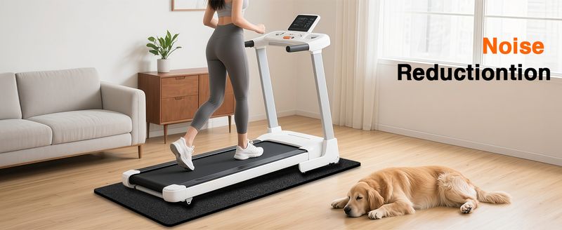 Treadmill Mat, 5'x2.5'/5.6'x2'/6.5'x3'/8'x3', 6mm Thickness Exercise Equipment Mat For Carpet Hardwood Floors,_voghion.com