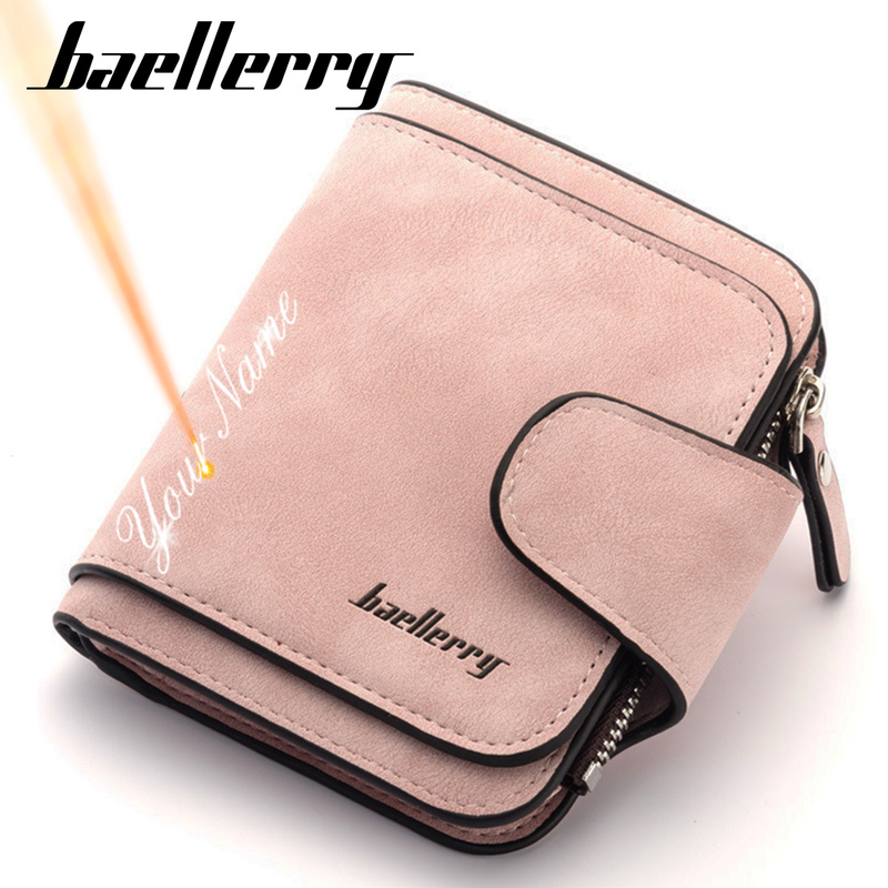 2023 neue Frauen Geldbörsen Kostenloser Name Gravur Kleine Mode Brieftaschen Zipper PU Leder Qualität Weibliche Geldbörse Karte Halter Brieftasche_voghion.com