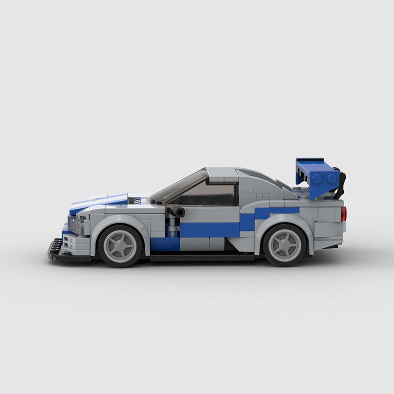 GTR Racing Car R34 MOC Small Particles Educational Building Blocks For Children Cross-Border_voghion.com