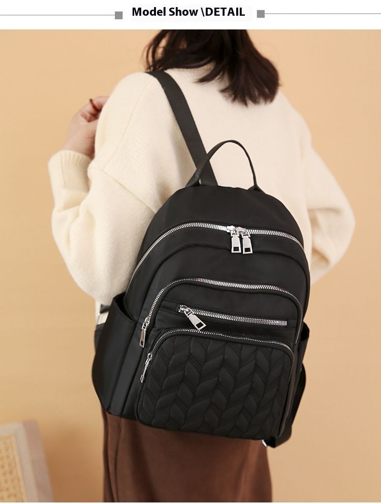 New Casual Women's Oxford Backpack, Stylish, Simple, Large Capacity Urban Commuting Travel Backpack_voghion.com