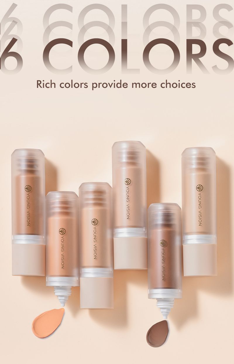 Face Foundation YOUNG VISION Bottom Press Liquid Foundation Removable Matte Not Easy To Remove Makeup Face Base Liquid_voghion.com