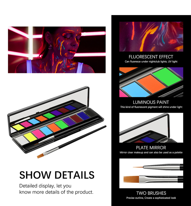 carina Ibcccndc10 human body painting pigment water-soluble Halloween children's DIY fluorescent face color_voghion.com