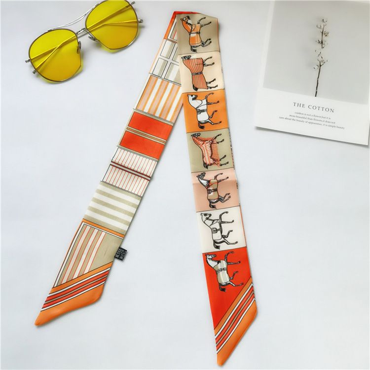 Summer New Product Simulation Silk Mom Gift Women's Binding Bag Small Scarf Ribbon_voghion.com