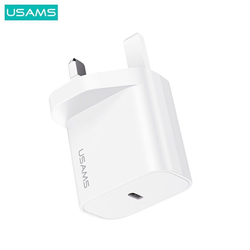 UK 3-poliger USB-Steckeradapter Netz-Wand-Schnellladegerät 20 W USB-Telefone Tablet - Typ C_voghion.com