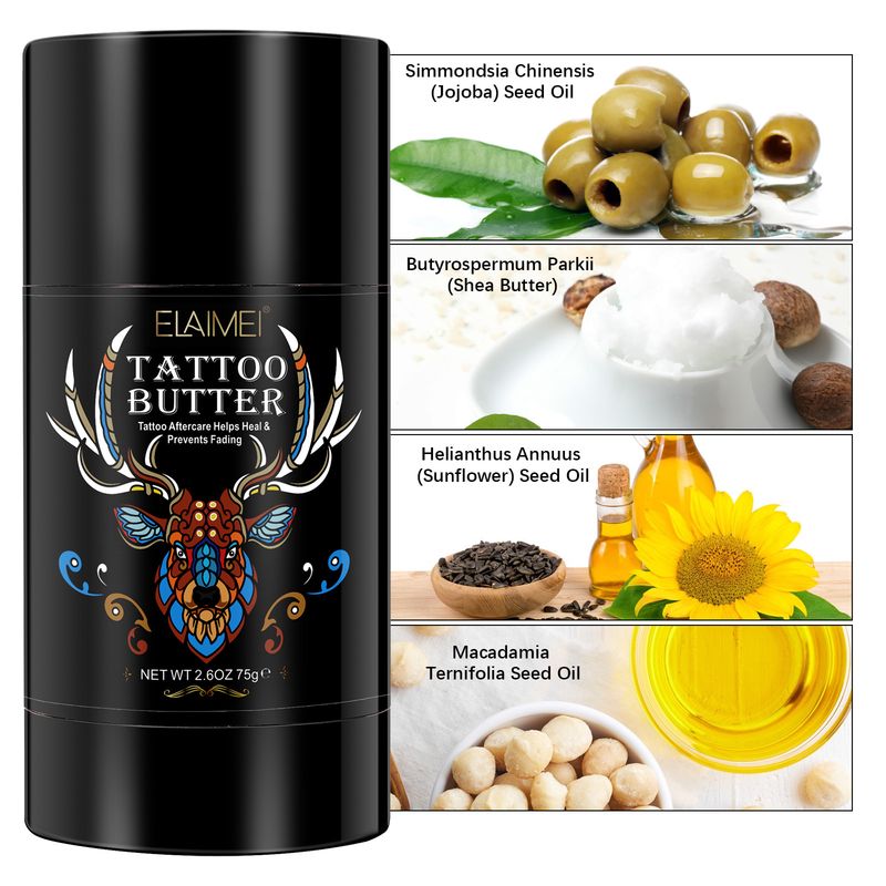 ELAIMEI and Moisturizing Embroidery Color Enhancement Rotating Tattoo Care Cream 75g_voghion.com