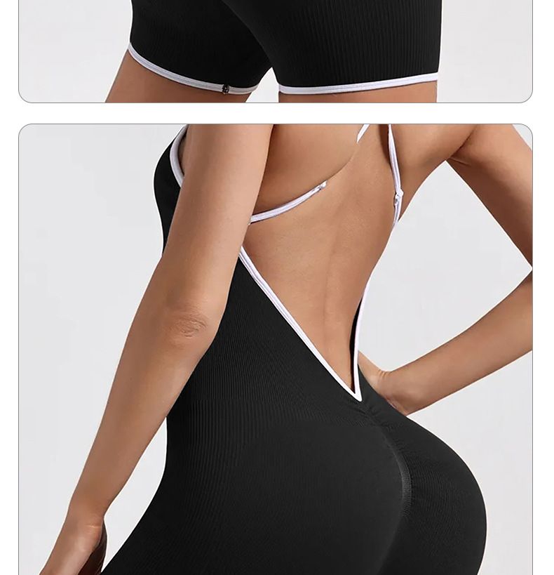 Shorts deportivos cruzados de estilo europeo y americano para mujer, ideales para fitness y fitness. Diseño ajustado que realza la espalda._voghion.com