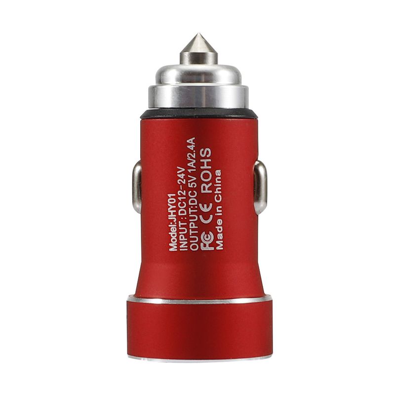 Music Festival Mini Aluminiumlegierung 2,4A Metall mit Dual USB Zigarettenanzünder Autoladegerät_voghion.com