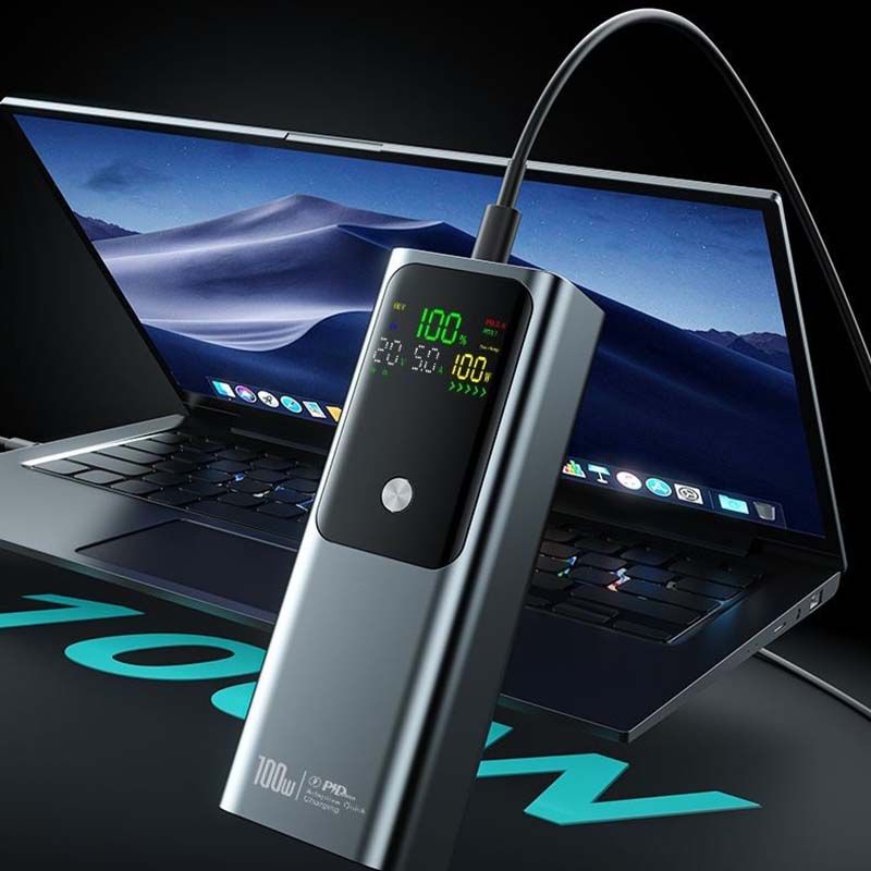 80000 MAh PD100W Portable Color Display Power Bank Supports Bidirectional Fast Charging, Suitable For IPhone, Laptop,_voghion.com