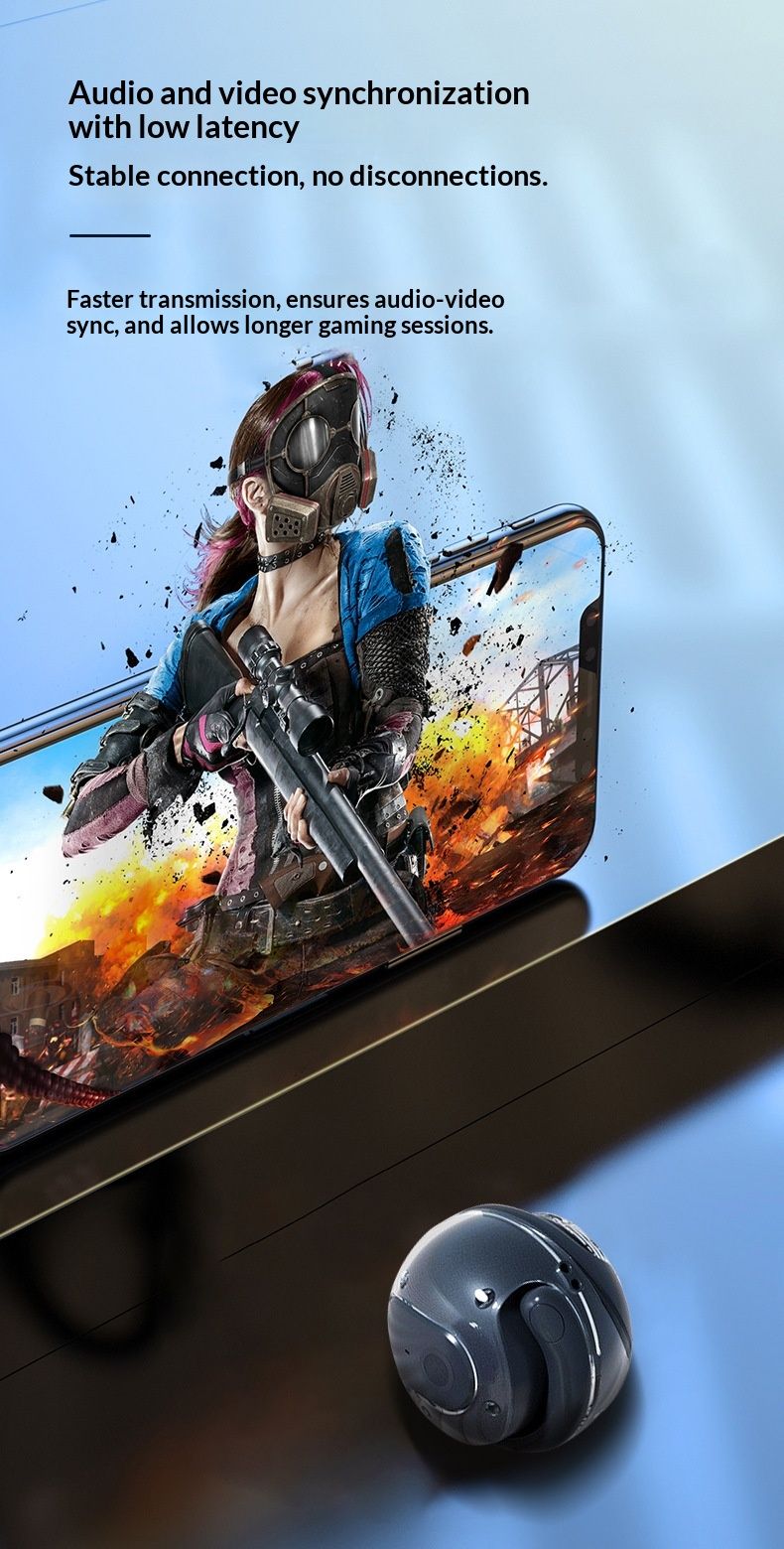 NeoGear Nowa mała kulka kokosowa AI Inteligentny wielokrajowy tłumacz Bluetooth Zaczep na ucho Długa żywotność baterii OWS Bezprzewodowy_voghion.com