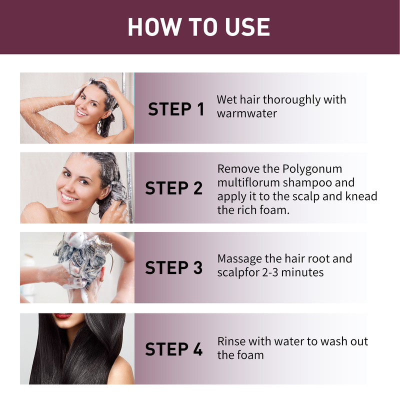 South Moon Polygonum multifloum Shampoo Restoes Natürliche Farbe, Schwarz Bightens, Stong und Nutient Hai Root_voghion.com