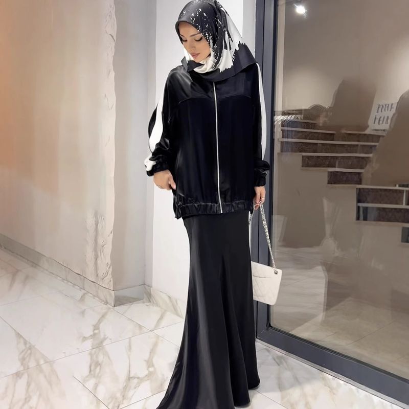 2025 Spring New Casual Fashion Sleeve Top Elegant Soft Long Dress Loose Comfortable Women's Set_voghion.com