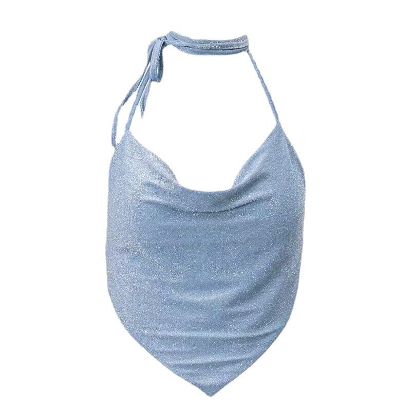 Abito da sposa in denim grigio, regolare, ampio, senza maniche, floreale, con spalle scoperte, mini, primaverile, economico, con cravatta, stampato e stropicciato_voghion.com