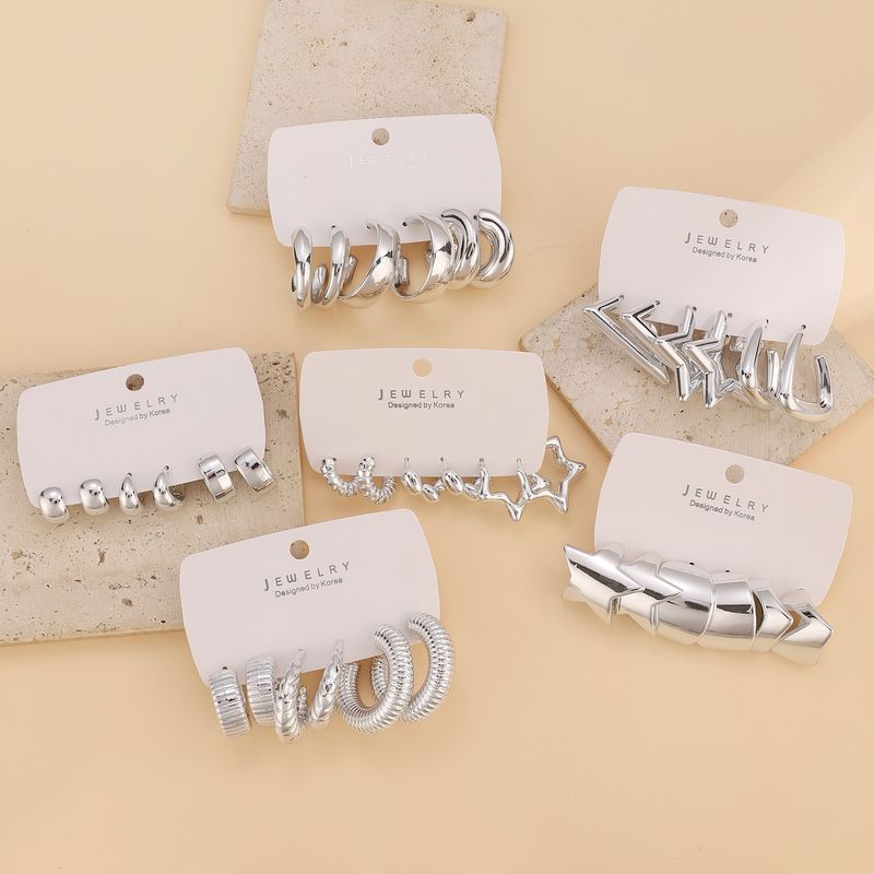 1 Piece 1 Set 1 Pair Classic Style C Shape Geometric Water Droplets Plating CCB Drop Earrings Ear Cuffs Ear Studs_voghion.com