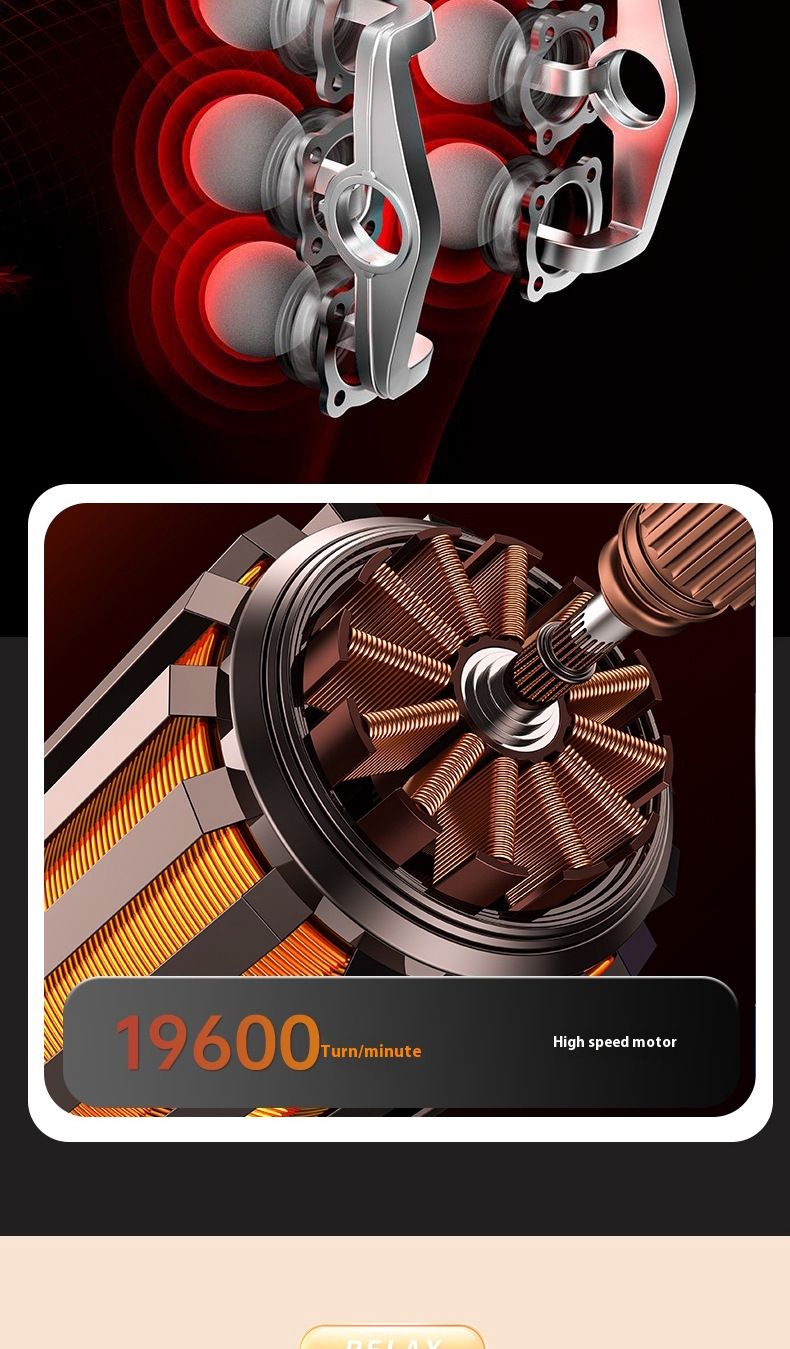 Rechargeable fascia gun Pro grade low back powerful vibration muscle relaxation massager six-head fascia gun_voghion.com