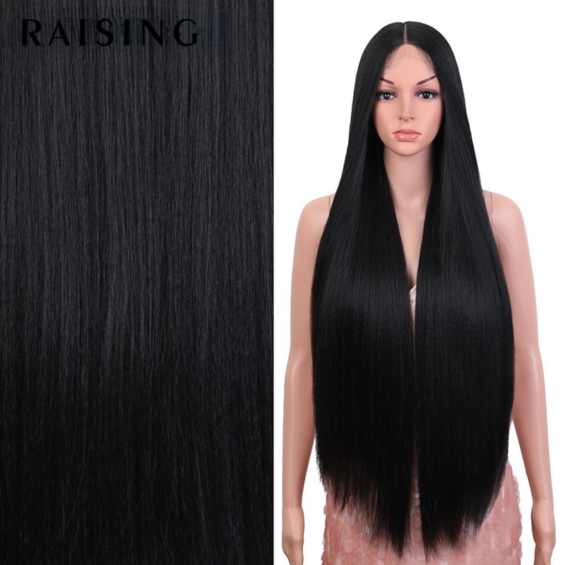 Front lace wig Rebecca wig female wavy long straight hair chemical fiber headgear explosive wig headgear wig_voghion.com