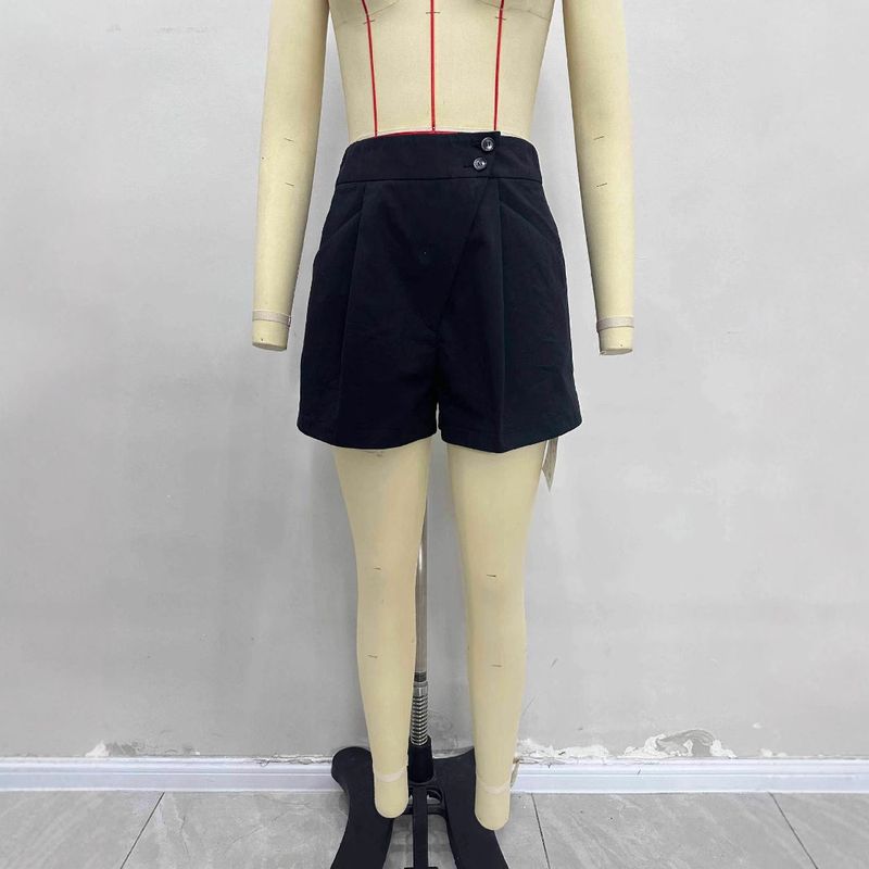 2025s Women's High-Waisted Slimming Casual Shorts With Breathable Pocket And Wide Legs_voghion.com