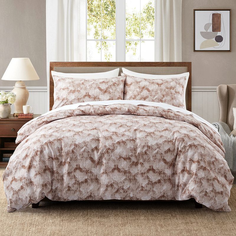 Set copripiumino di lusso con stampa geometrica - Collezione di biancheria da letto in morbido poliestere spazzolato in stile nordico moderno - Lenzuolo con angoli e federe - Diverse misure_voghion.com