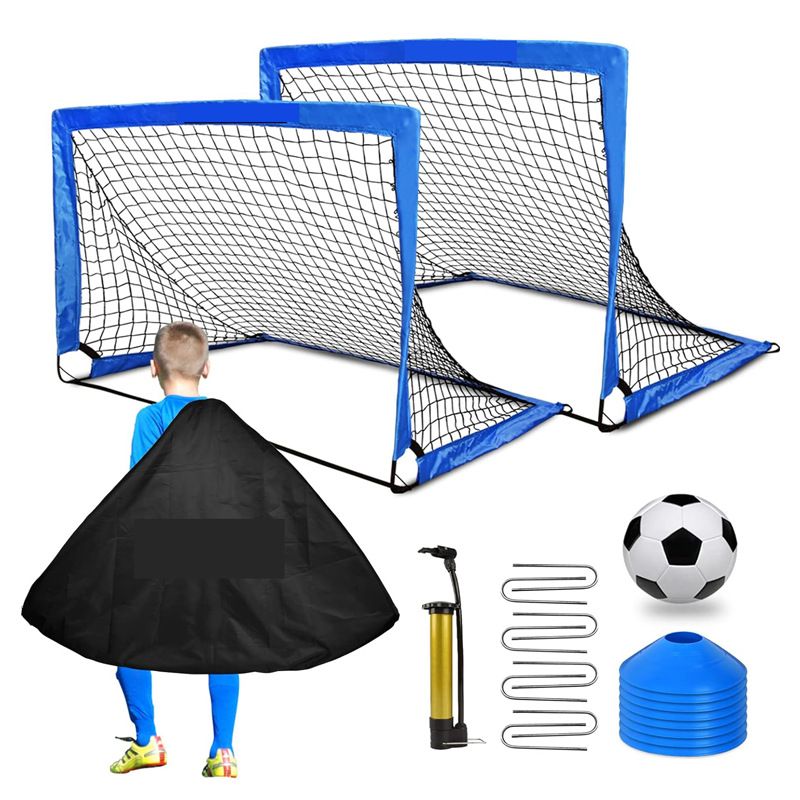 Tragbares Fußballtor für Kinder, 1,2 x 0,9 m, faltbar, für das Training im Freien_voghion.com