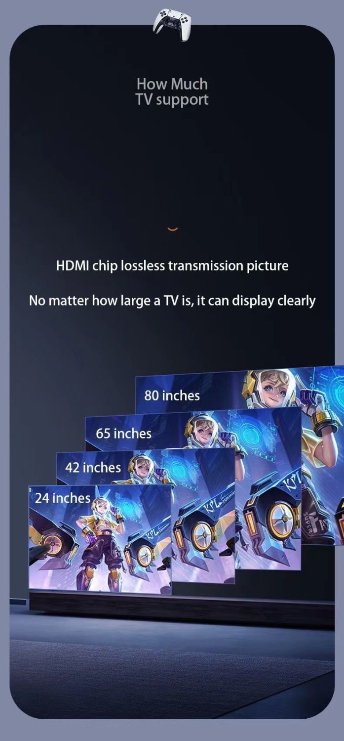 2024 New Home Console with TV 3D Classic Nostalgic Arcade Game HD 4k Wireless Childhood Duo_voghion.com