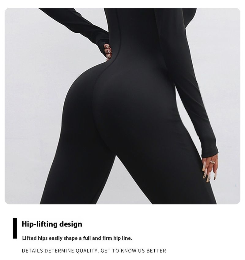 Seamless Ribbed Workout Bodysuit, Tummy Control One Piece For Women Yoga & Exercise_voghion.com