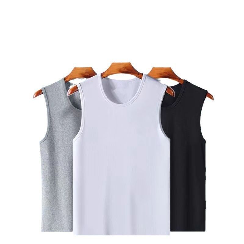 Maglietta sportiva senza maniche con scollo rotondo, a maniche lunghe, da uomo, tinta unita, traspirante_voghion.com