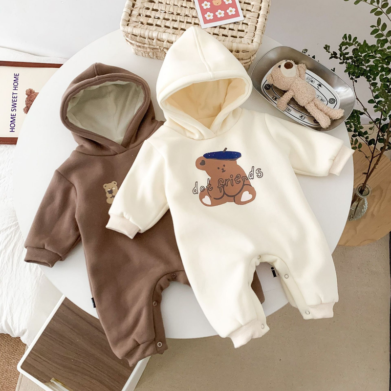 Babykleidung, Babykleidung, Winterkleidung für Jungen und Mädchen, Baby-Vollmondkleidung, Krabbelanzug plus warmer Kaschmiranzug für Neugeborene, Einteiler, Flut_voghion.com
