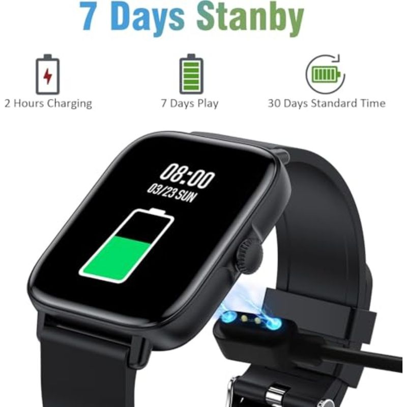 Smart Watch For Men Women Answer Make Call 1.9 Full Touch Screen Smartwatch IOS Android Compatible Fitness Tracker Watch With H_voghion.com