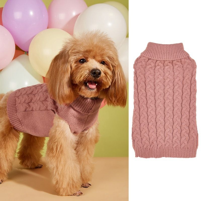 Neuer zweibeiniger, lässiger, elastischer, einfarbiger, bequemer Teddy-Bichon-Hundepullover in mehreren Stilen_voghion.com