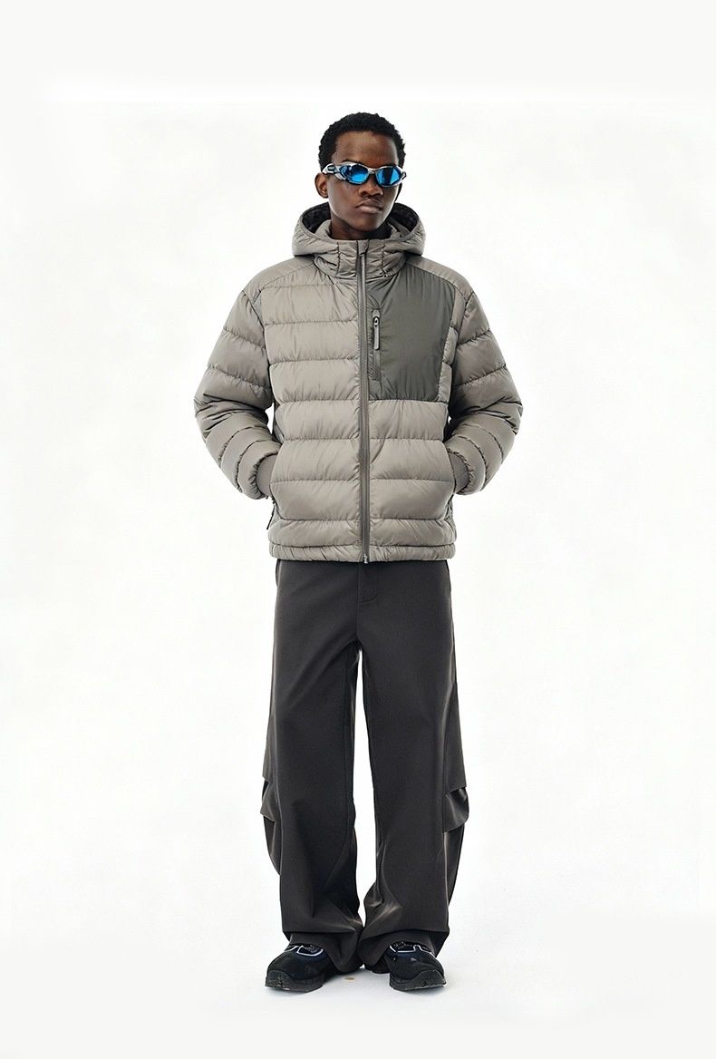 Pulse Jie Zhan Men's Clothing|Water-Resistant Lightweight Hooded 90 Jacket 25 Winter New Packable Down Coat For Men_voghion.com