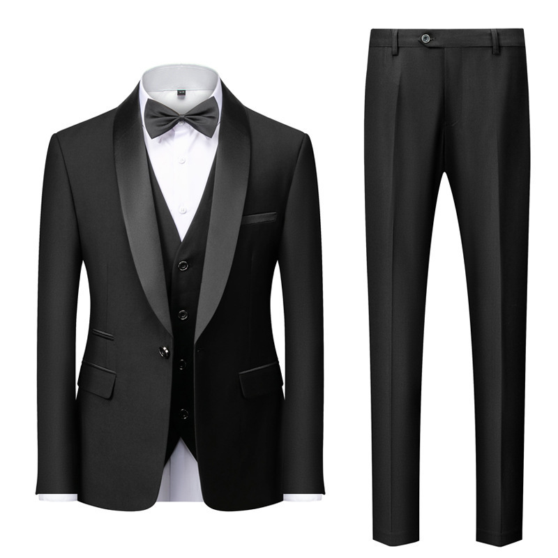 CT New Men's Business Casual Set Wedding Ceremony Host, Plus Size Three-Piece Suit For Men_voghion.com