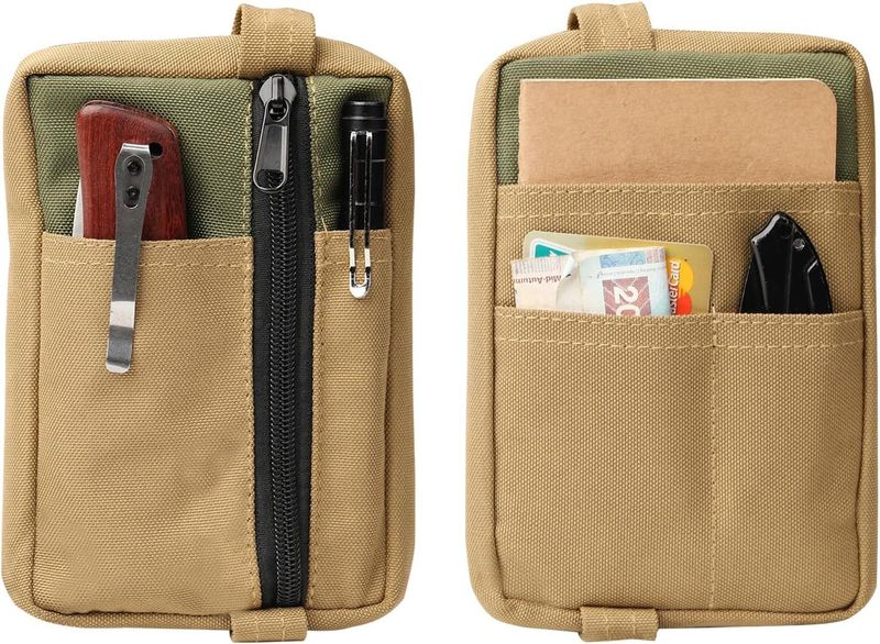 Neue multifunktionale Aufbewahrungstasche im Militärstil, tragbar, Münzgeldbörse, Kartenhalter, Outdoor-EDC-Werkzeugtasche_voghion.com