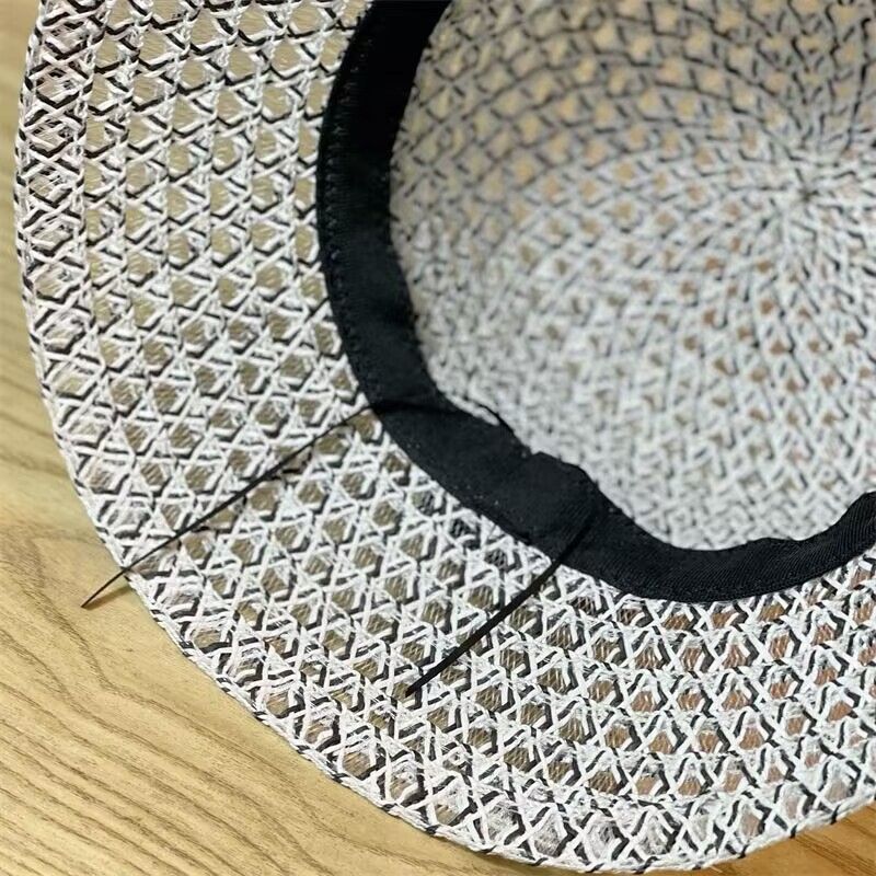 Unisex Temperament letters bucket Fisherman hat Straw hat children outing shade white basin hat tide_voghion.com