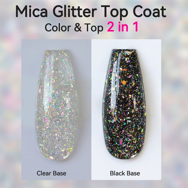 Sigillante per unghie Opal Diamond, Nail Art senza lavaggio, Colla riflettente per disco, Sigillante flash oro e argento_voghion.com