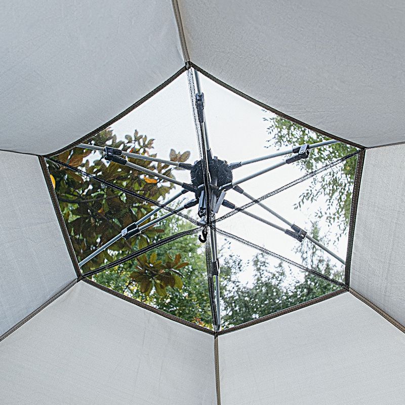 Outdoor 5-8 Personen Automatisches Schnellöffnen Tragbares Faltbares Sechseckiges Sonnenschutz-Mückensicheres Familiencampingzelt_voghion.com