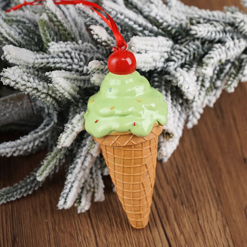 Ice Cream Christmas Tree Ornaments, Home Hanging Decorations With Resin Crafts For Festive Holiday Display_voghion.com