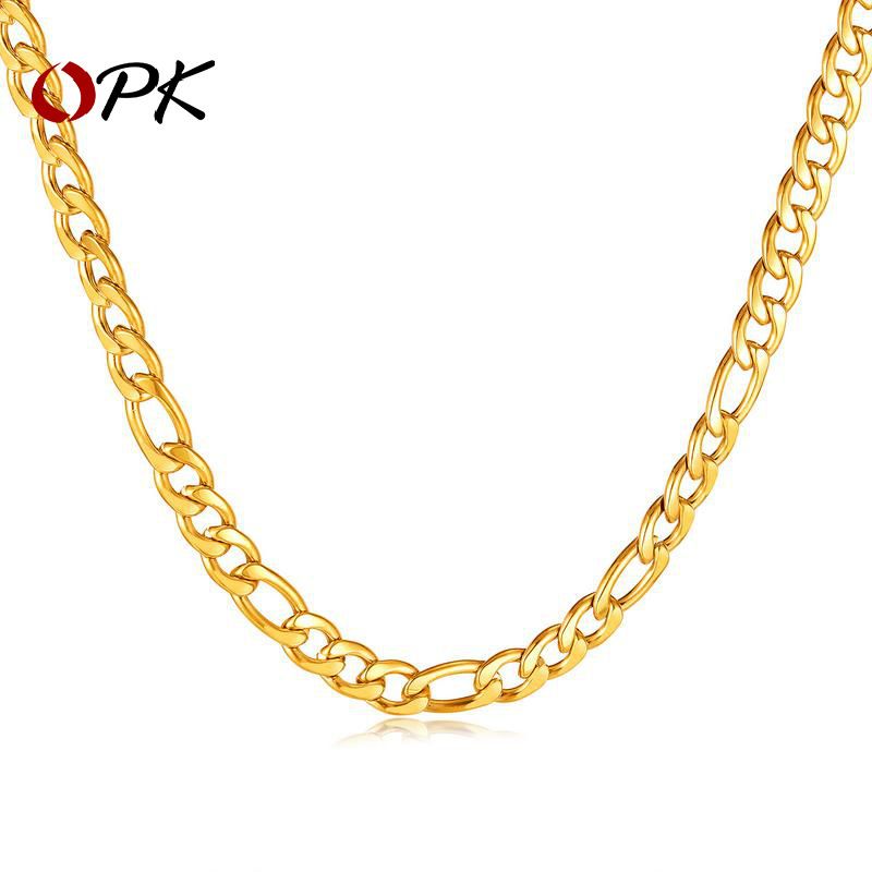 Collana da uomo in acciaio al titanio con catena NK in acciaio inossidabile OPK, stile hip hop e personalità alla moda_voghion.com