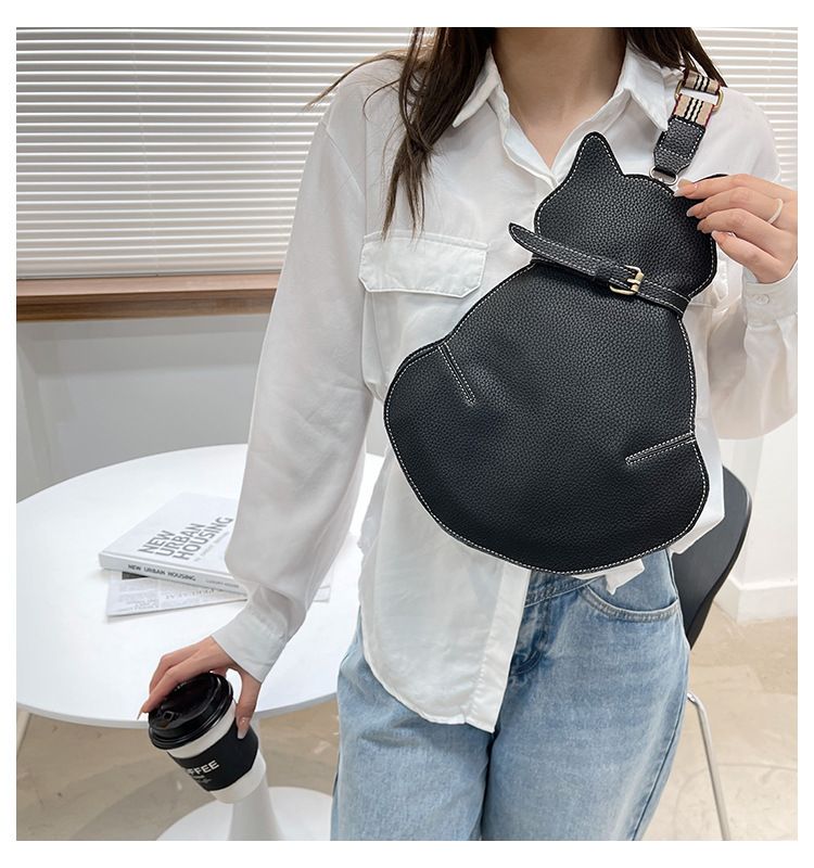 Borsa Cute Kitty 2023 Nuova borsa a tracolla Internet Borsa a tracolla retrò in pelle di moda popolare Borsa da donna a tracolla personalizzata_voghion.com