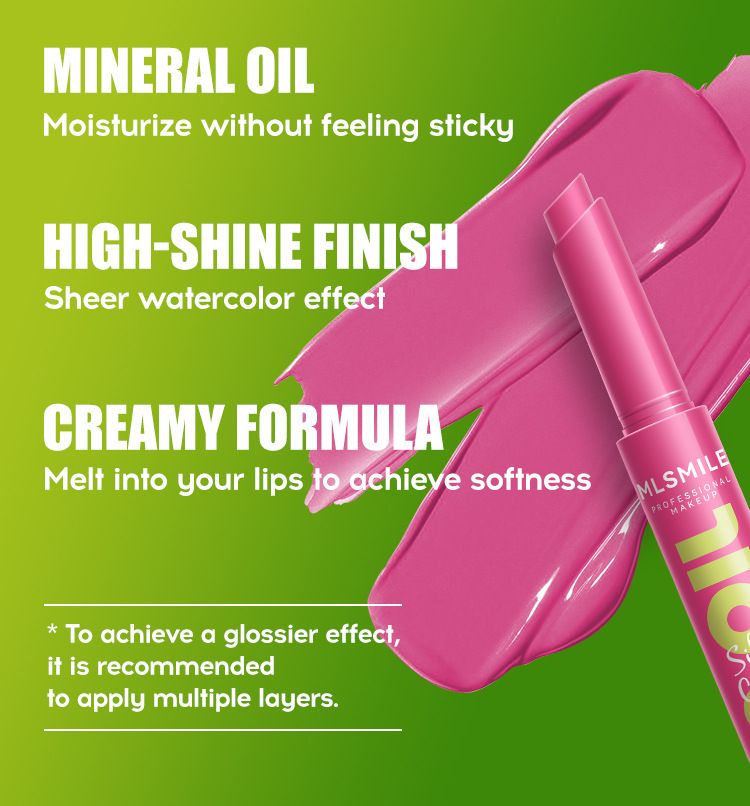 MLSMILE Press Lipstick Solid Lip Gloss Moisturizing Lipstick Pearlescent Mirror Lip Oil 3 Pieces_voghion.com