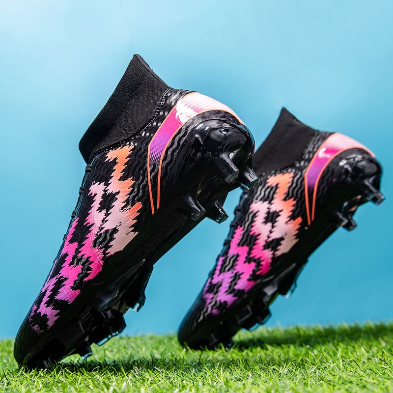 High-Top-Fußballschuhe, Galvanisierte Sohlen, Spikes, Männliche Studenten, Jugendliche, Kunstrasen, Outdoor-Trainings- Und Wettkampfschuhe_voghion.com