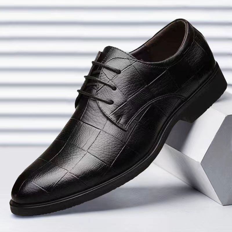 Neu Karierten Anzug Business Leder Formale männer Trendy Vielseitig Casual Arbeit Trauzeuge Hochzeit Schuhe Männer_voghion.com