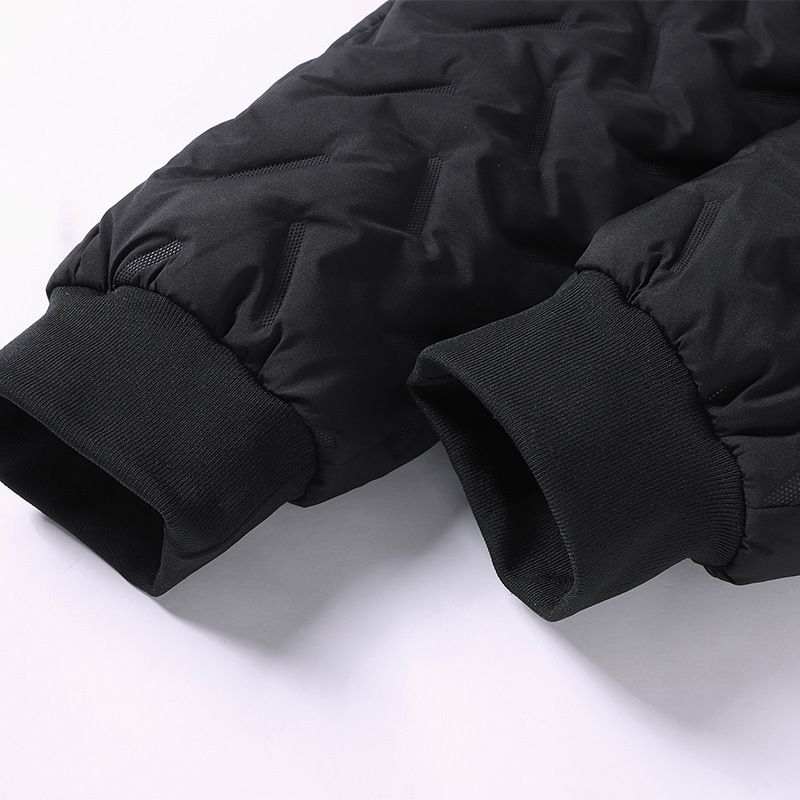 "Men's Fleece-Lined Winter Pants – Thickened Polyester Thermal Joggers With Elastic Waist (Black, M-5XL)"_voghion.com