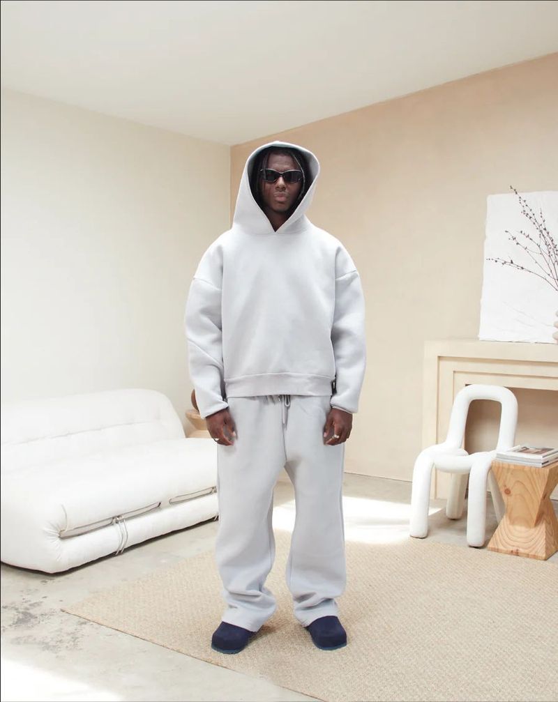 Casual Simple Fashion Loose Hooded Long Sleeve Sweatshirt Solid Color Trendy Street Style Top_voghion.com