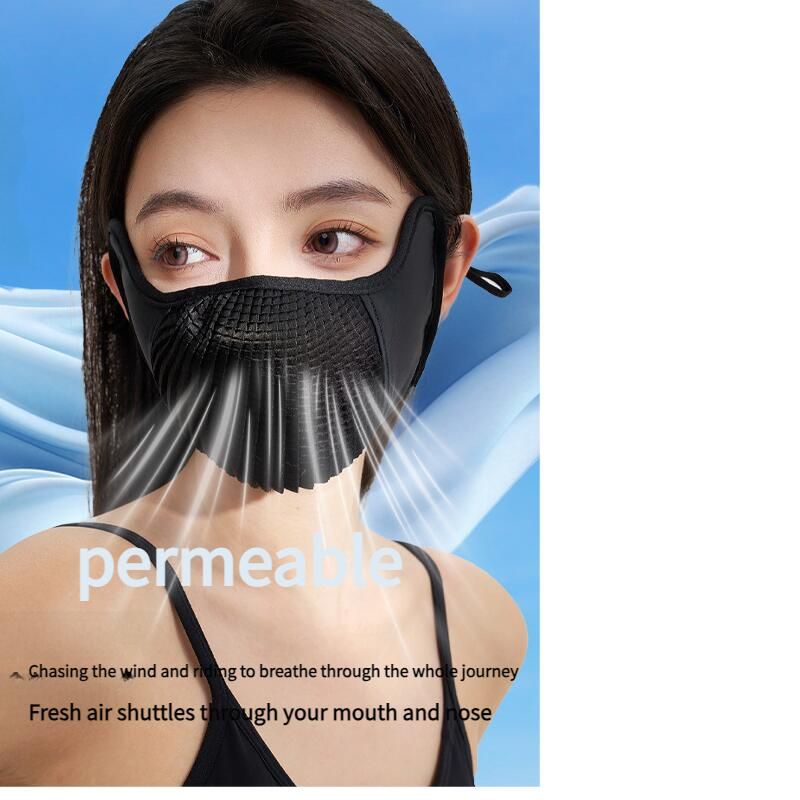 Maschera da ciclismo per uomo e donna, protezione solare UV, adatta per bici da strada, alpinismo, maschera in seta ghiacciata, indossabile con occhiali_voghion.com