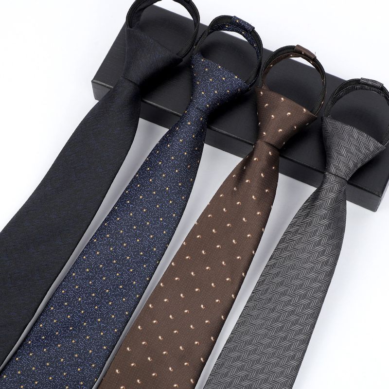 Cravatta da uomo in seta poliestere annodata a mano, personalizzata, all'ingrosso, nuova, casual, da 8 cm, con cerniera_voghion.com