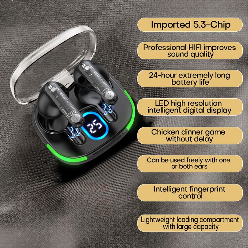 Écouteurs Bluetooth TWS sans fil, écouteurs intra-auriculaires pour tous les appareils_voghion.com