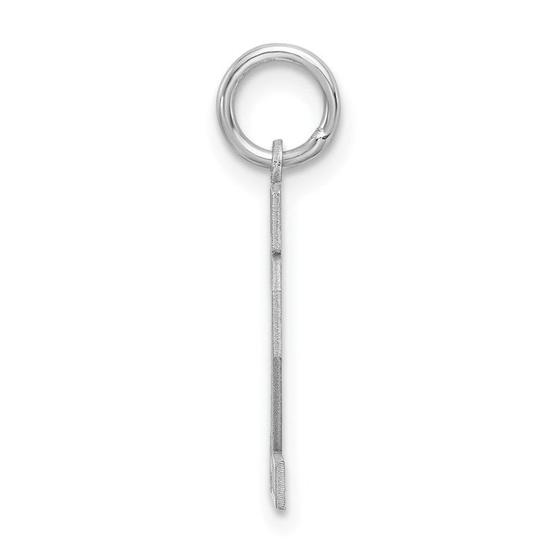 Sterling Silver/Rhodium-plated Satin Number 12 Charm_voghion.com