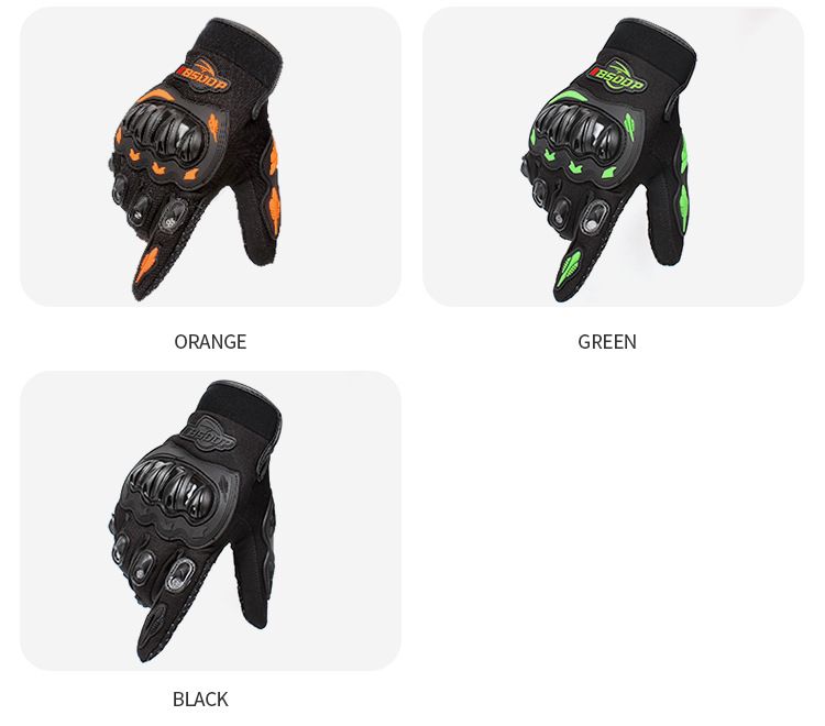 Unisex Motorcycle Gloves – All-Season Riding Gear, Anti-Slip Grip, Touchscreen Friendly (M/L/XL/XXL, White/Red/Green/Gray)_voghion.com