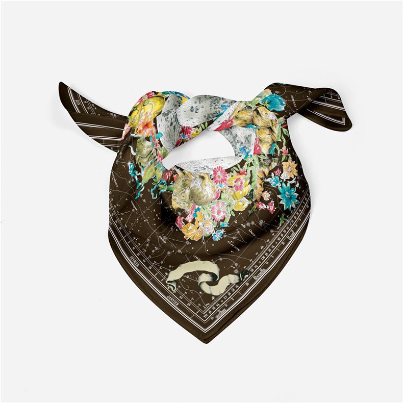 Protetor solar feminino primavera/verão, novo protetor solar de viagem para decoração de verão de seda coreana, pequeno lenço quadrado_voghion.com
