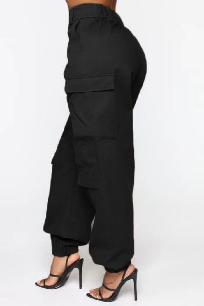 Pantalones de mujer con múltiples bolsillos, holgados, de calle, con pierna recta, tipo corsé, ropa interior larga_voghion.com